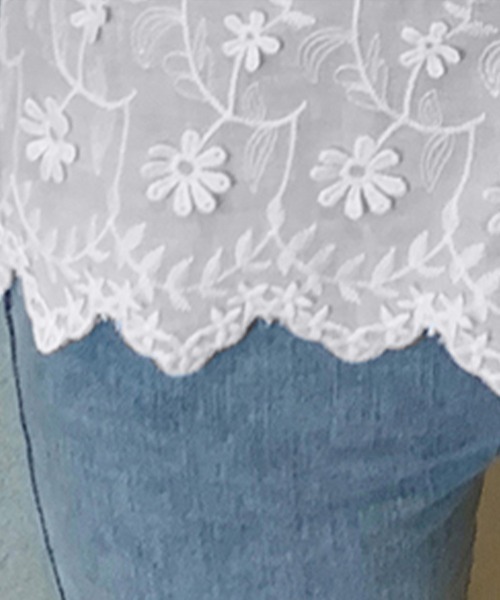 ONEP STAR(ワンピスター)の「スカラップデザイン刺繍レースブラウス(シャツ/ブラウス・レディース・ホワイト・X-LARGE/LARGE/MEDIUM)」の11枚目の写真