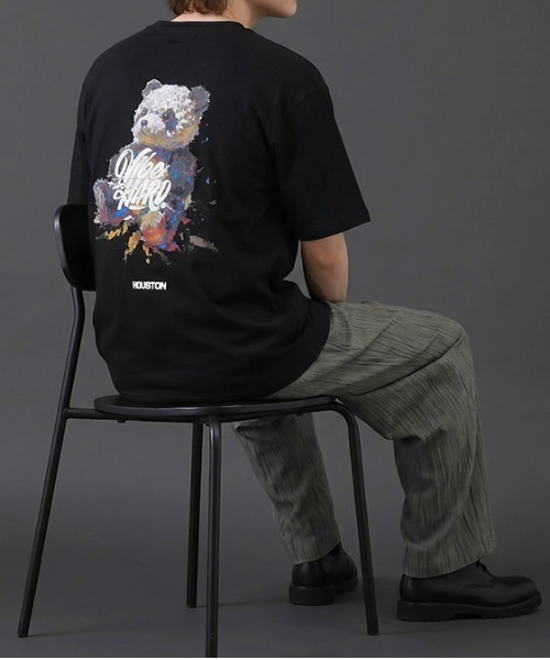 revertical(リバーティカル)の「バックアートベアプリント半袖Tシャツ/フロントロゴ カットソー(Tシャツ/カットソー・メンズ・ブラック/ホワイト・LARGE/MEDIUM)」の12枚目の写真