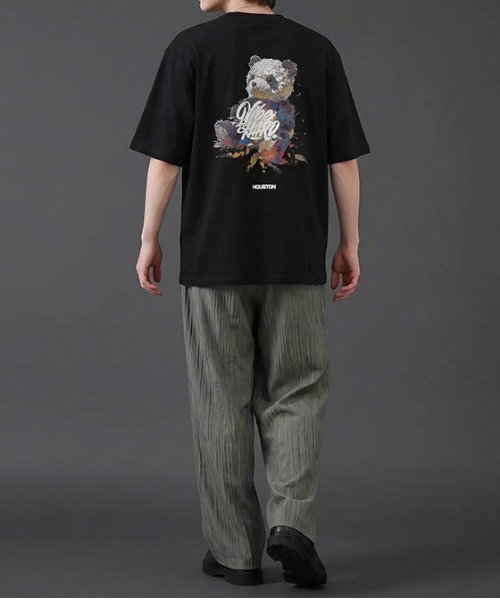 revertical(リバーティカル)の「バックアートベアプリント半袖Tシャツ/フロントロゴ カットソー(Tシャツ/カットソー・メンズ・ブラック/ホワイト・LARGE/MEDIUM)」の10枚目の写真