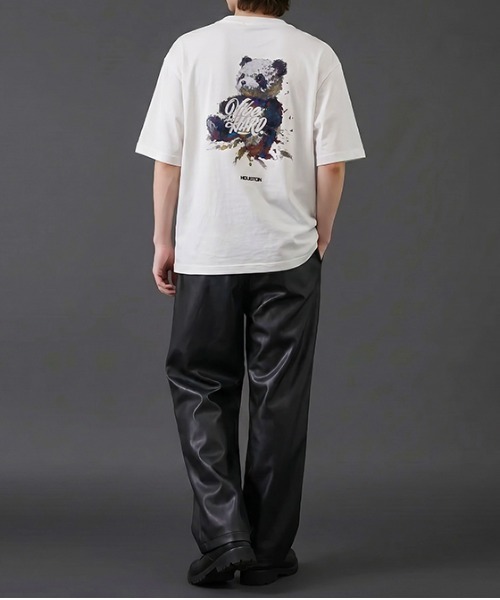 revertical(リバーティカル)の「バックアートベアプリント半袖Tシャツ/フロントロゴ カットソー(Tシャツ/カットソー・メンズ・ブラック/ホワイト・LARGE/MEDIUM)」の6枚目の写真