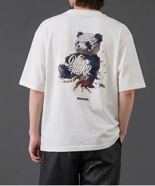 revertical(リバーティカル)の「バックアートベアプリント半袖Tシャツ/フロントロゴ カットソー(Tシャツ/カットソー・メンズ・ブラック/ホワイト・LARGE/MEDIUM)」の4枚目の写真