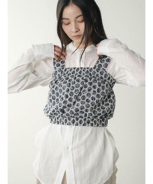 FIKA.(フィーカ)の「Sheer linen banded collar blouse(シャツ/ブラウス・レディース・レッド/ホワイト/ブラック・FREE)」の20枚目の写真