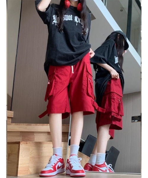 Ritzy(リッツィー)の「両サイド 大型のカーゴポケット パンツ(その他パンツ・レディース・レッド/ブラック・M/L)」の5枚目の写真