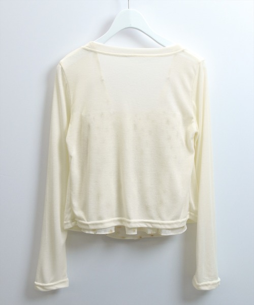 STAY MOTION（ステイモーション）の「【WEB限定】花柄キャミアンサンブル［韓国ファッション/ガーリー］（Tシャツ/カットソー・レディース・アイボリー/オフホワイト/ピンク・F）」の4枚目の写真