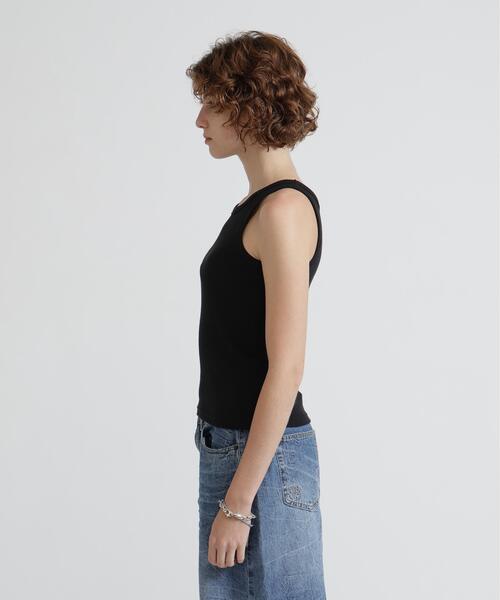 AVIREX（アヴィレックス）の「《DAILY/WOMAN》RIB TANK TOP（タンクトップ・レディース・ブラック/ホワイト・M/S）」の4枚目の写真