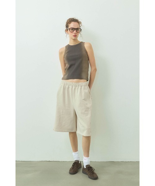 ALEXIA STAM（アリシアスタン）の「French Terry Shorts /裏毛ハーフパンツ（その他パンツ・レディース・ベージュ/ブラウン/ベビーピンク・S/M）」の7枚目の写真
