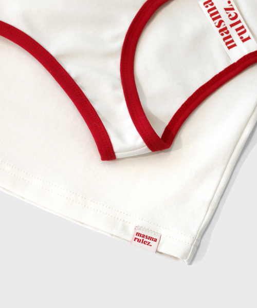 MASMARULEZ APPAREL(マスマルールズ アパレル)の「Color Trim Henry Neck Sleeveless Top_2 Colors(Tシャツ/カットソー・レディース・レッド/ネイビー・ONE SIZE)」の10枚目の写真