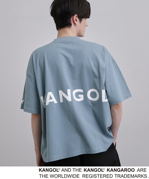 tk.TAKEO KIKUCHI(ティーケータケオキクチ)の「KANGOL バックプリントTシャツ(Tシャツ/カットソー・メンズ・ネイビー/ブラック/ホワイト・02/04/03)」の1枚目の写真