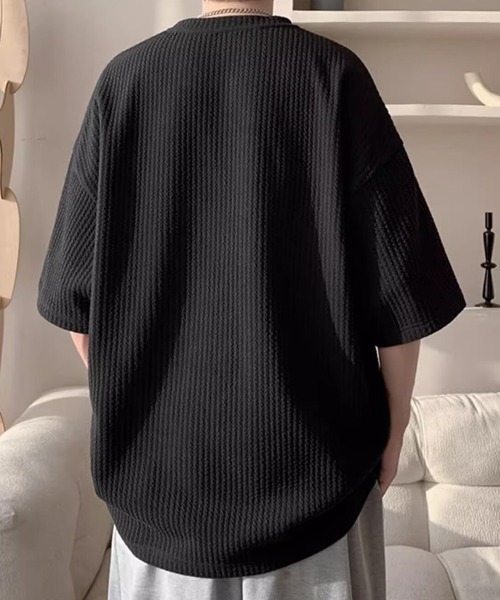 KELVIN(ケルヴァン)の「Waffle Oversized T-Shirt ワッフルオーバーサイズTシャツ(Tシャツ/カットソー・メンズ・ホワイト/ブラック・MEDIUM/LARGE)」の12枚目の写真