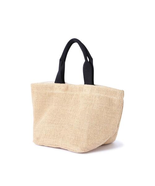 FABRICO（ファブリコ）の「【FABRICOコラボ】ジュートバッグBonjour（かごバッグ・レディース・ホワイト系その他・ﾌﾘ-）」の4枚目の写真