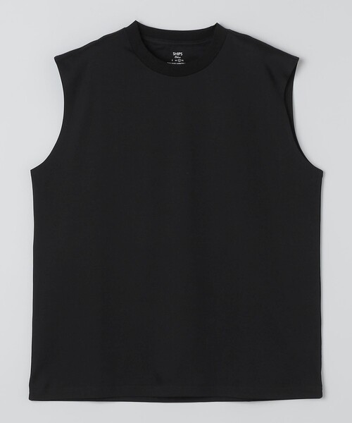 SHIPS Colors(シップス カラーズ)の「SHIPS Colors:〈抗菌防臭・接触冷感〉シルケット コットン ノースリーブ Tシャツ(タンクトップ・メンズ・ライトホワイト/ブラック・MEDIUM/LARGE/X-LARGE)」の7枚目の写真