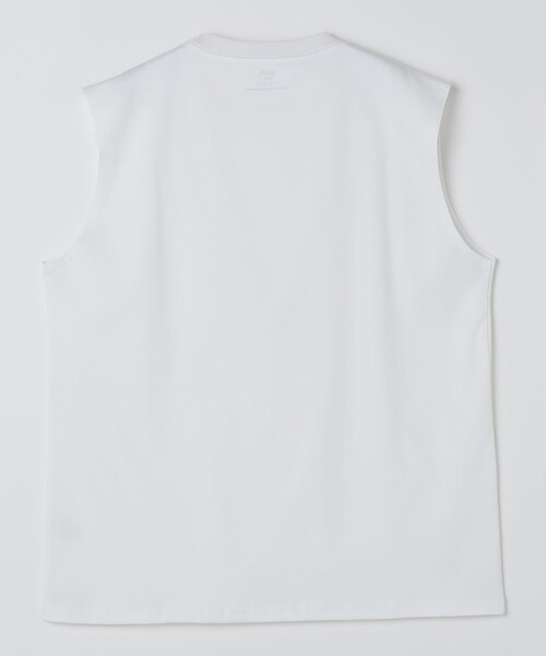 SHIPS Colors(シップス カラーズ)の「SHIPS Colors:〈抗菌防臭・接触冷感〉シルケット コットン ノースリーブ Tシャツ(タンクトップ・メンズ・ライトホワイト/ブラック・MEDIUM/LARGE/X-LARGE)」の9枚目の写真