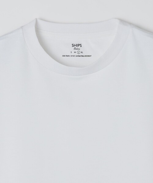 SHIPS Colors(シップス カラーズ)の「SHIPS Colors:〈抗菌防臭・接触冷感〉シルケット コットン ノースリーブ Tシャツ(タンクトップ・メンズ・ライトホワイト/ブラック・MEDIUM/LARGE/X-LARGE)」の10枚目の写真
