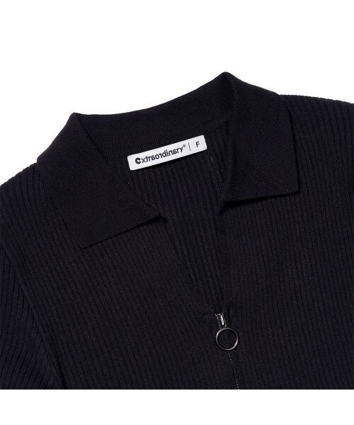 EXTRAORDINARY(エクストラオーディナリー)の「KNIT ZIP-UP BLACK(カーディガン/ボレロ・メンズ・その他・FREE)」の3枚目の写真