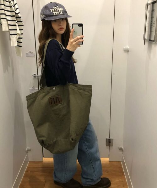 KICHUL（キチョル）の「247 Vintage Tote Bag (Khaki)（トートバッグ・レディース・その他・FREE）」の18枚目の写真