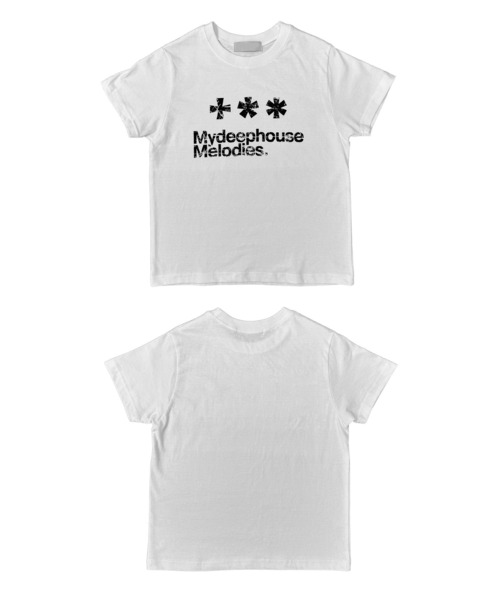 MATU:TA（マトゥータ）の「【着回し力抜群！】アスターフラワーＴシャツ / 半袖 カットソー 綿100 通気性 ミドル丈 プリント 海外ガール シンプル コンパクト 3カラー ホワイト ブラック カーキ（Tシャツ/カットソー・レディース・ホワイト/カーキ/ブラック・FREE）」の5枚目の写真