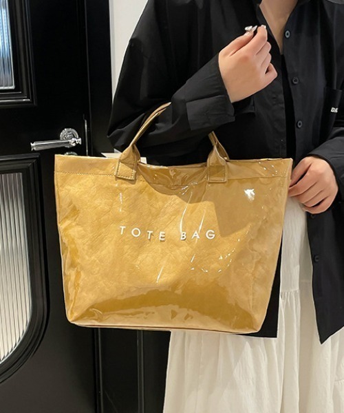 Mela(メラ)の「クリアPVCトートバッグ(トートバッグ・レディース・ブラック/ブルー/ピンク/グリーン/ホワイト/イエロー/シルバー・FREE)」の12枚目の写真