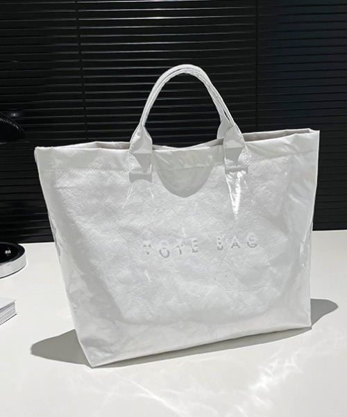 Mela(メラ)の「クリアPVCトートバッグ(トートバッグ・レディース・ブラック/ブルー/ピンク/グリーン/ホワイト/イエロー/シルバー・FREE)」の18枚目の写真