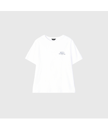 LOOKAST（ルックキャスト）の「[ユニセックス]リブレタリングTシャツ_ホワイト / RIV LETTERING T-SHIRT_WHITE（Tシャツ/カットソー）」