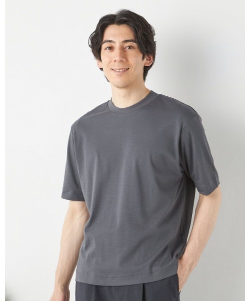 SUIT SELECT(スーツセレクト)の「【スーツ屋が作った】ビズTシャツ/「汗じみ防止」(Tシャツ/カットソー・メンズ・グレー/ブルー/ホワイト/ピンク・SMALL/MEDIUM/LARGE/X-LARGE)」の2枚目の写真