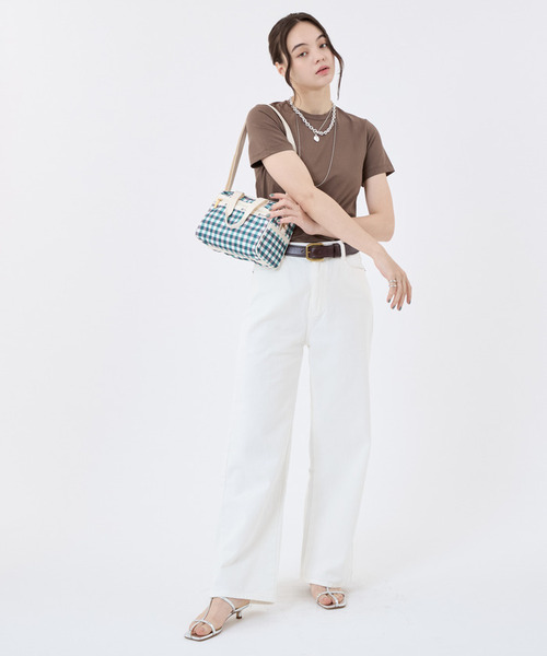 LeSportsac(レスポートサック)の「EVERYDAY SM SATCHEL フォレストギンガム(ショルダーバッグ・レディース・グリーン・FREE)」の6枚目の写真
