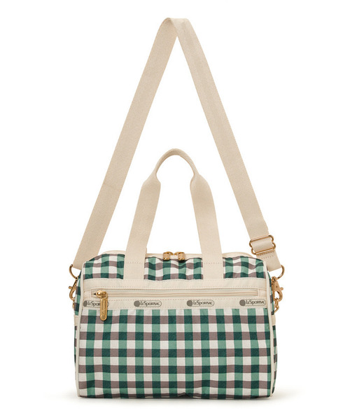 LeSportsac(レスポートサック)の「EVERYDAY SM SATCHEL フォレストギンガム(ショルダーバッグ・レディース・グリーン・FREE)」の10枚目の写真