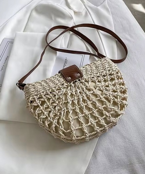 ammy.(エイミードット)の「【 ammy. / エイミードット 】 クロシェ編み ペーパー ナチュラル ショルダーバッグ(ショルダーバッグ・レディース・ブラウン/ナチュラル・FREE)」の14枚目の写真