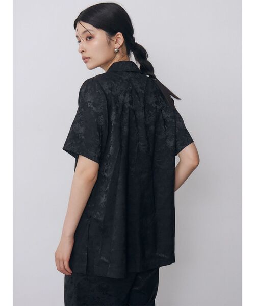 MURUA(ムルーア)の「【WEB限定】ジャガードフラワージャケット 夏服(テーラードジャケット・レディース・ミント/ブラック・FREE)」の8枚目の写真