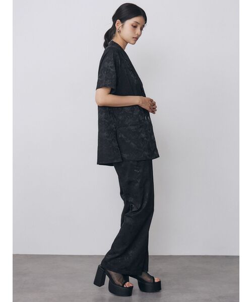 MURUA(ムルーア)の「【WEB限定】ジャガードフラワージャケット 夏服(テーラードジャケット・レディース・ミント/ブラック・FREE)」の14枚目の写真
