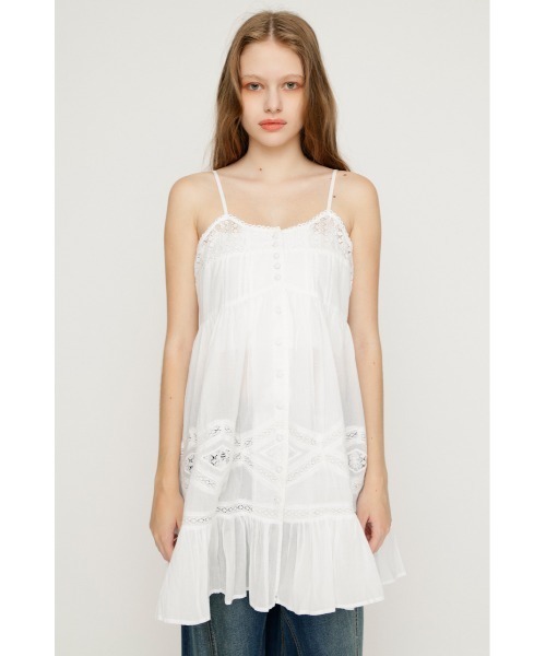 SLY(スライ)の「COTTON LACE CAMI TUNIC コットンレースキャミチュニック 夏服(チュニック・レディース・ホワイト/ブラック・FREE)」の15枚目の写真