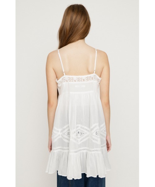 SLY(スライ)の「COTTON LACE CAMI TUNIC コットンレースキャミチュニック 夏服(チュニック・レディース・ホワイト/ブラック・FREE)」の11枚目の写真