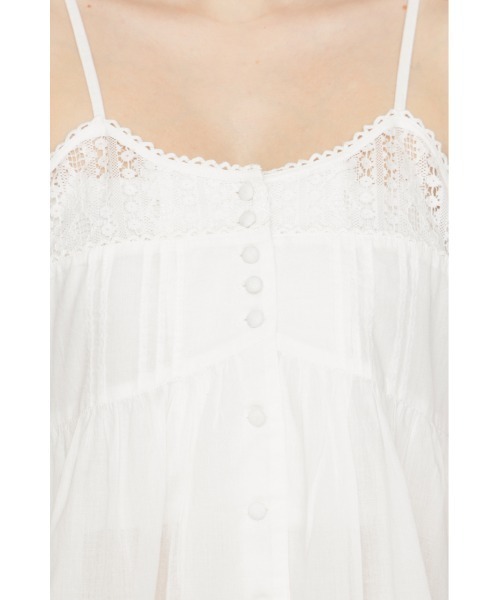 SLY(スライ)の「COTTON LACE CAMI TUNIC コットンレースキャミチュニック 夏服(チュニック・レディース・ホワイト/ブラック・FREE)」の3枚目の写真