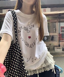 セーフティピン ハートグラフィックTシャツ