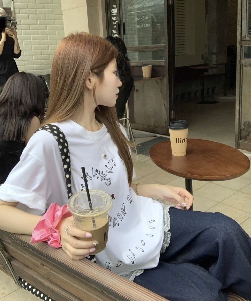 AVYL(アヴィル)の「セーフティピン ハートグラフィックTシャツ(Tシャツ/カットソー・レディース・ホワイト・M)」の13枚目の写真