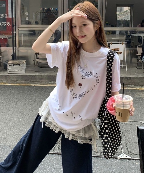 AVYL(アヴィル)の「セーフティピン ハートグラフィックTシャツ(Tシャツ/カットソー・レディース・ホワイト・M)」の15枚目の写真