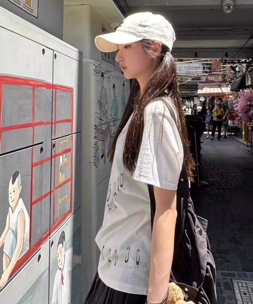 AVYL(アヴィル)の「セーフティピン ハートグラフィックTシャツ(Tシャツ/カットソー・レディース・ホワイト・M)」の18枚目の写真