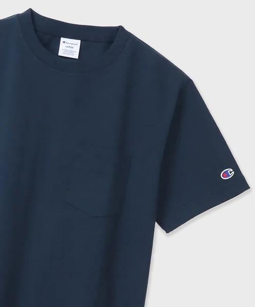 Champion(チャンピオン)の「Champion/ ロゴワッペン クルーネック 半袖ポケットTシャツ / C3-X357 秋服 冬服(Tシャツ/カットソー・メンズ・ホワイト/グレー/ブラック/ネイビー・M/L)」の8枚目の写真