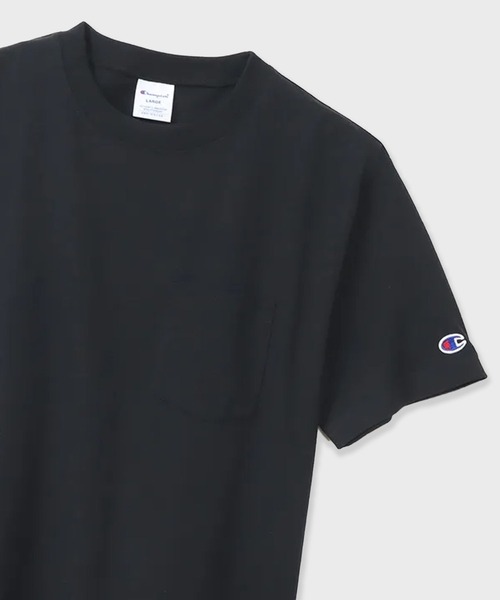 Champion(チャンピオン)の「Champion/ ロゴワッペン クルーネック 半袖ポケットTシャツ / C3-X357 秋服 冬服(Tシャツ/カットソー・メンズ・ホワイト/グレー/ブラック/ネイビー・M/L)」の6枚目の写真
