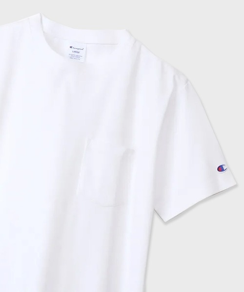 Champion(チャンピオン)の「Champion/ ロゴワッペン クルーネック 半袖ポケットTシャツ / C3-X357 秋服 冬服(Tシャツ/カットソー・メンズ・ホワイト/グレー/ブラック/ネイビー・M/L)」の5枚目の写真