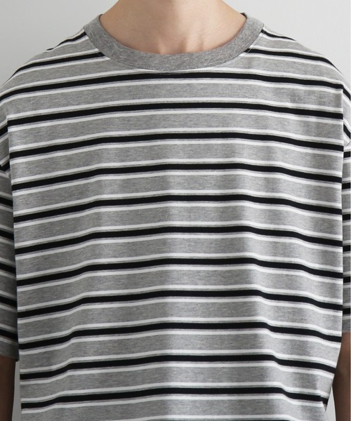 KAIKO(カイコー)の「KAIKO C neck border t-shirts(Tシャツ/カットソー・メンズ・レッド/サックスブルー・1/2)」の3枚目の写真