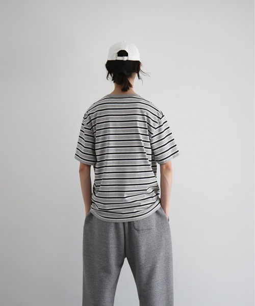 KAIKO(カイコー)の「KAIKO C neck border t-shirts(Tシャツ/カットソー・メンズ・レッド/サックスブルー・1/2)」の4枚目の写真