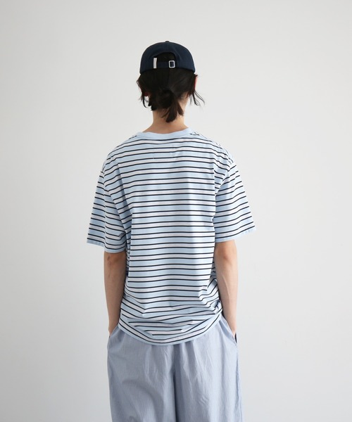 KAIKO(カイコー)の「KAIKO C neck border t-shirts(Tシャツ/カットソー・メンズ・レッド/サックスブルー・1/2)」の9枚目の写真