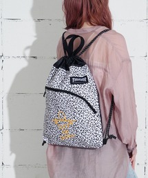 "02"≪THRASHER≫1ポケット/4L レオパード柄 カーブポケット ブランドロゴ ナップサック