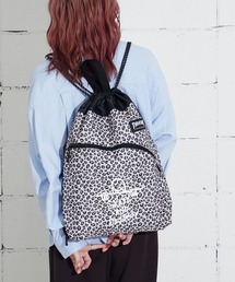 THRASHER | "02"≪THRASHER≫1ポケット/4L レオパード柄 カーブポケット ブランドロゴ ナップサック(バックパック/リュック)