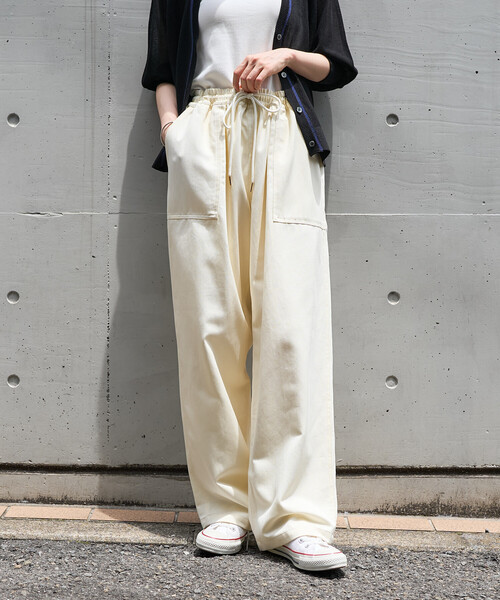 FREAK'S STORE(フリークスストア)の「ベイカーワイド イージーパンツ(その他パンツ・レディース・ベージュ/オフホワイト/ブラウン・フリ-)」の2枚目の写真