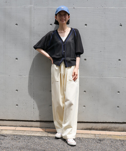 FREAK'S STORE(フリークスストア)の「ベイカーワイド イージーパンツ(その他パンツ・レディース・ベージュ/オフホワイト/ブラウン・フリ-)」の4枚目の写真