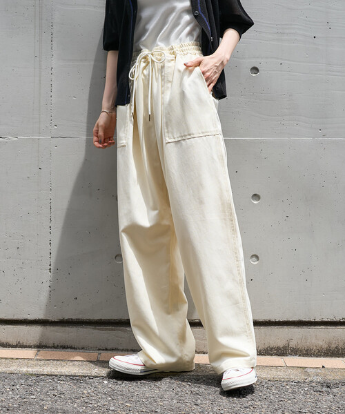 FREAK'S STORE(フリークスストア)の「ベイカーワイド イージーパンツ(その他パンツ・レディース・ベージュ/オフホワイト/ブラウン・フリ-)」の12枚目の写真