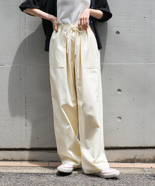 FREAK'S STORE(フリークスストア)の「ベイカーワイド イージーパンツ(その他パンツ・レディース・ベージュ/オフホワイト/ブラウン・フリ-)」の13枚目の写真
