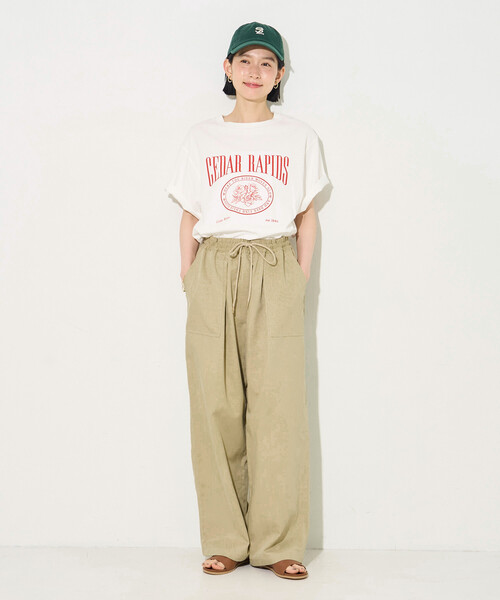 FREAK'S STORE(フリークスストア)の「ベイカーワイド イージーパンツ(その他パンツ・レディース・ベージュ/オフホワイト/ブラウン・フリ-)」の15枚目の写真
