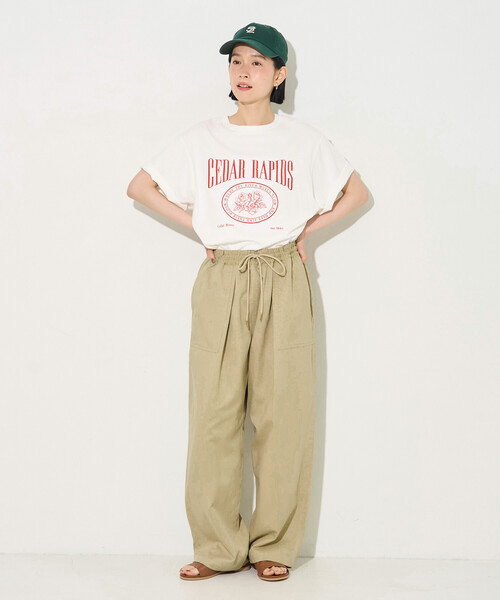 FREAK'S STORE(フリークスストア)の「ベイカーワイド イージーパンツ(その他パンツ・レディース・ベージュ/オフホワイト/ブラウン・フリ-)」の16枚目の写真